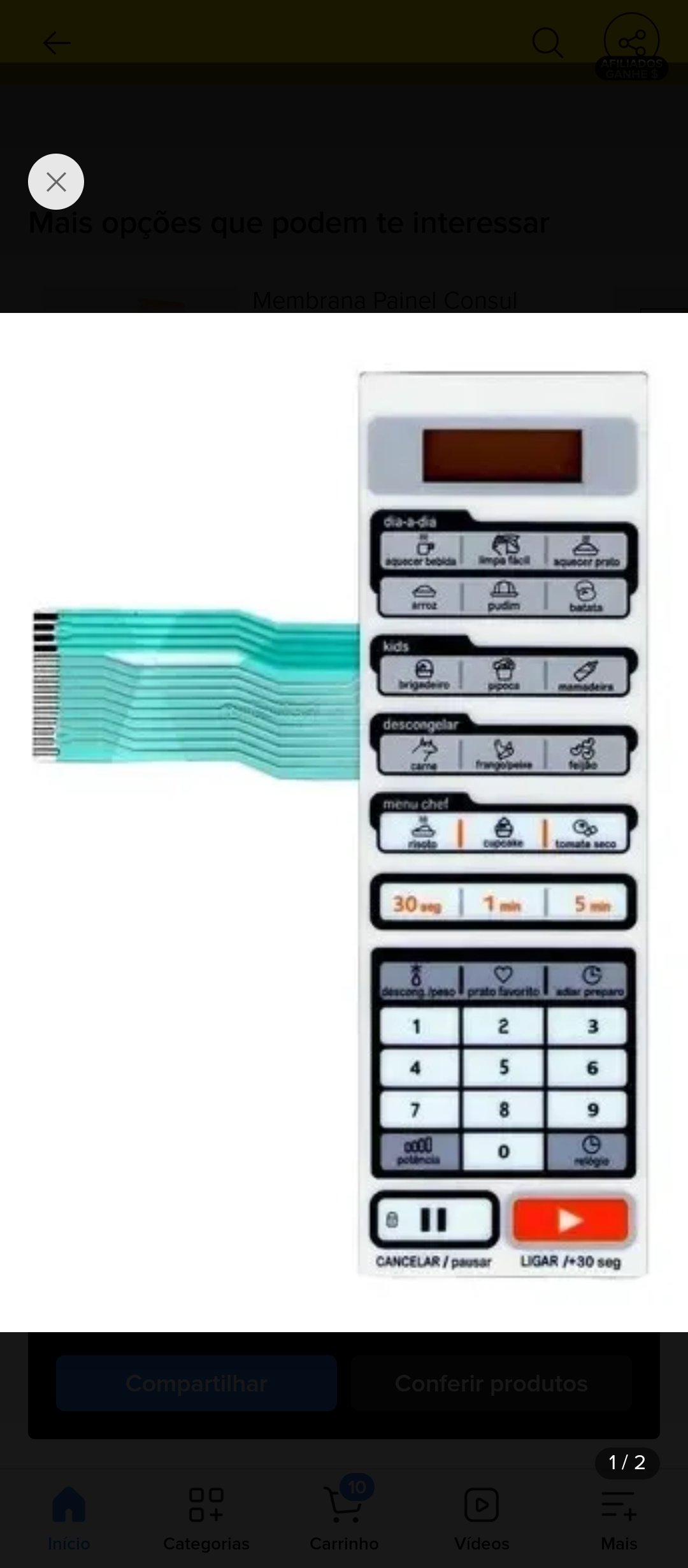 Membrana para microondas Midea